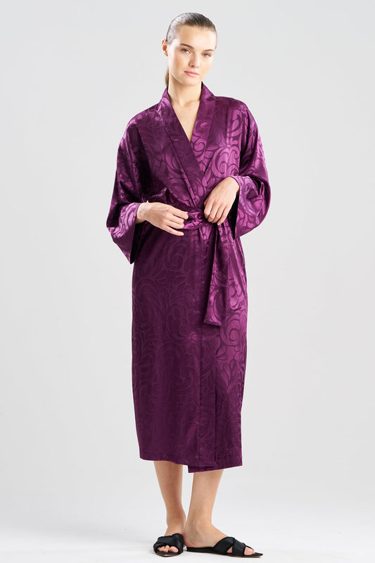 Natori Scroll Satin Jacquard Robe