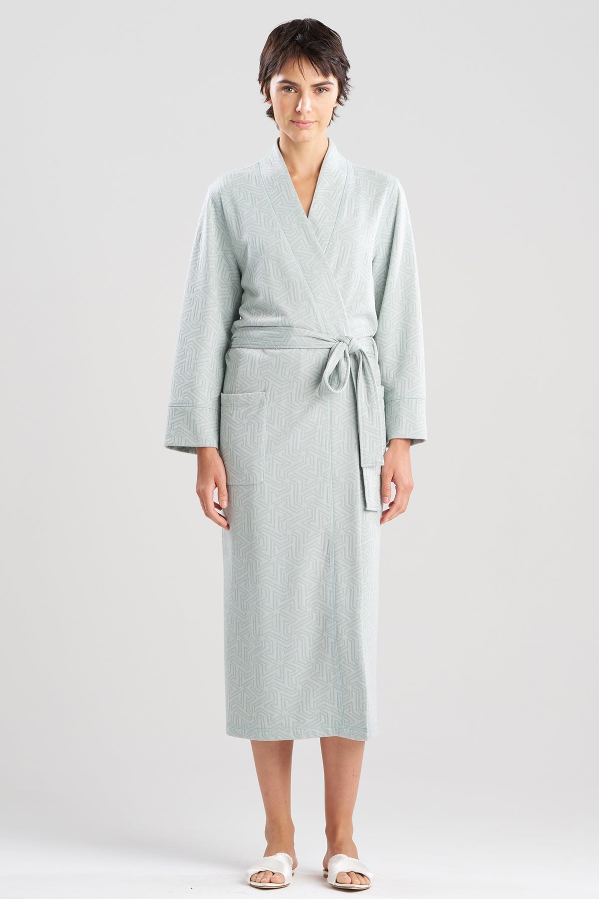 Natori Quilted Geo Knit Jacquard Robe