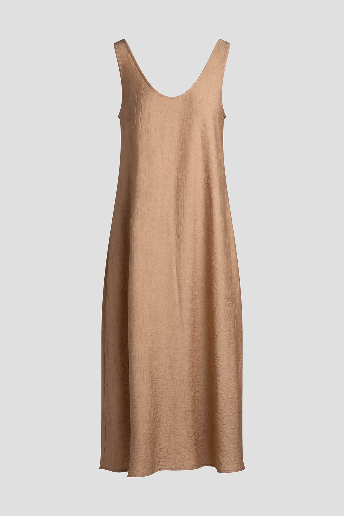 Natori Terra Foil Crinkle Scoop Neck Slip Dress