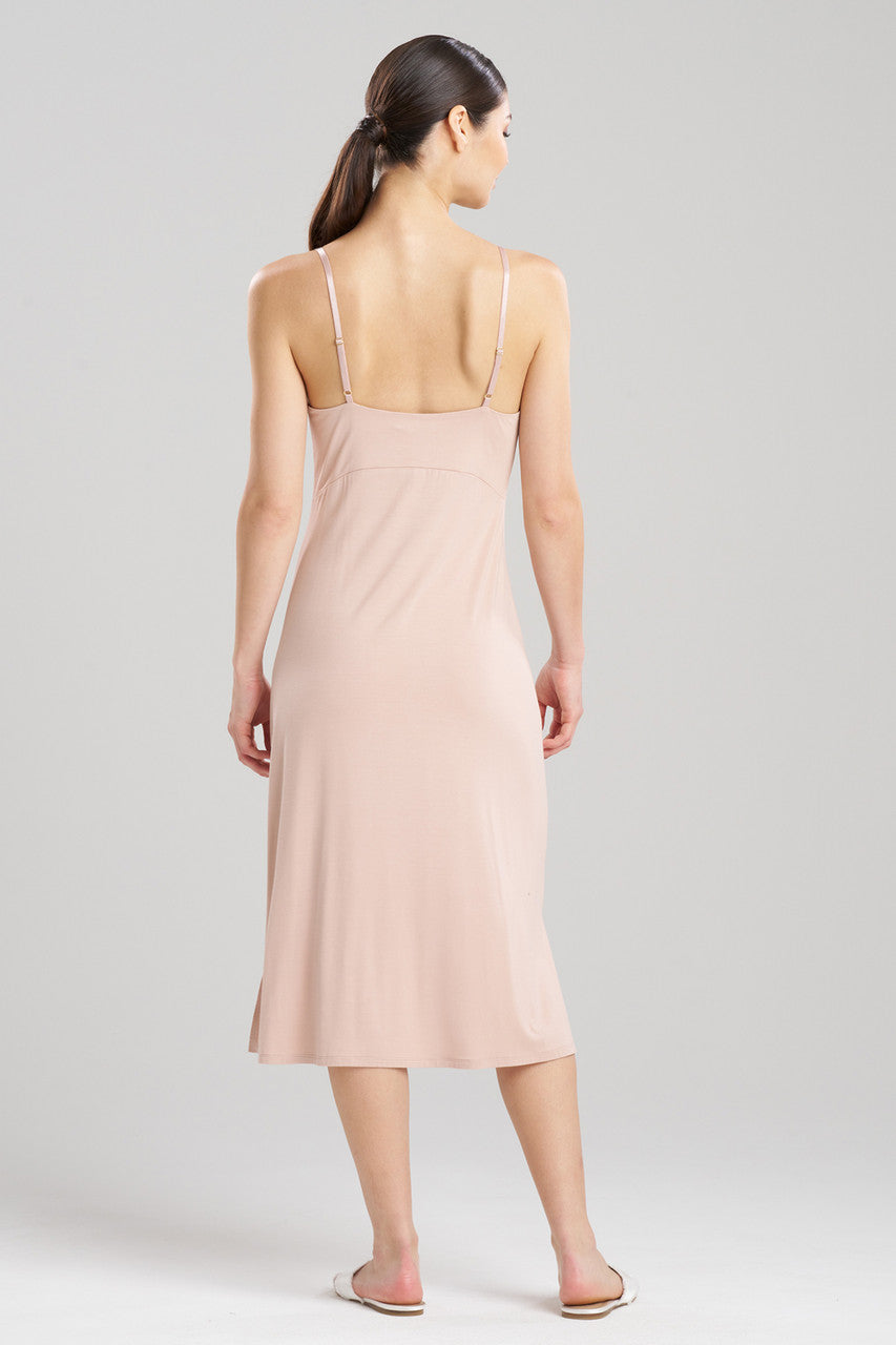 Natori Buy Feathers Essentials Lenzing™ Ecovero™ Viscose Lace Slip Dress in Café Online