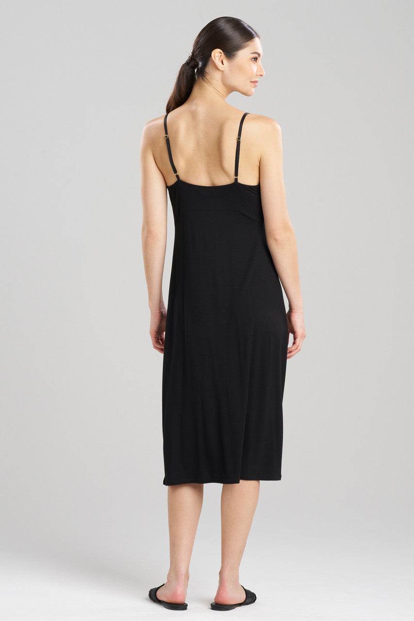 Natori Buy Feathers Essentials Lenzing™ Ecovero™ Viscose Lace Slip Dress in Black Online