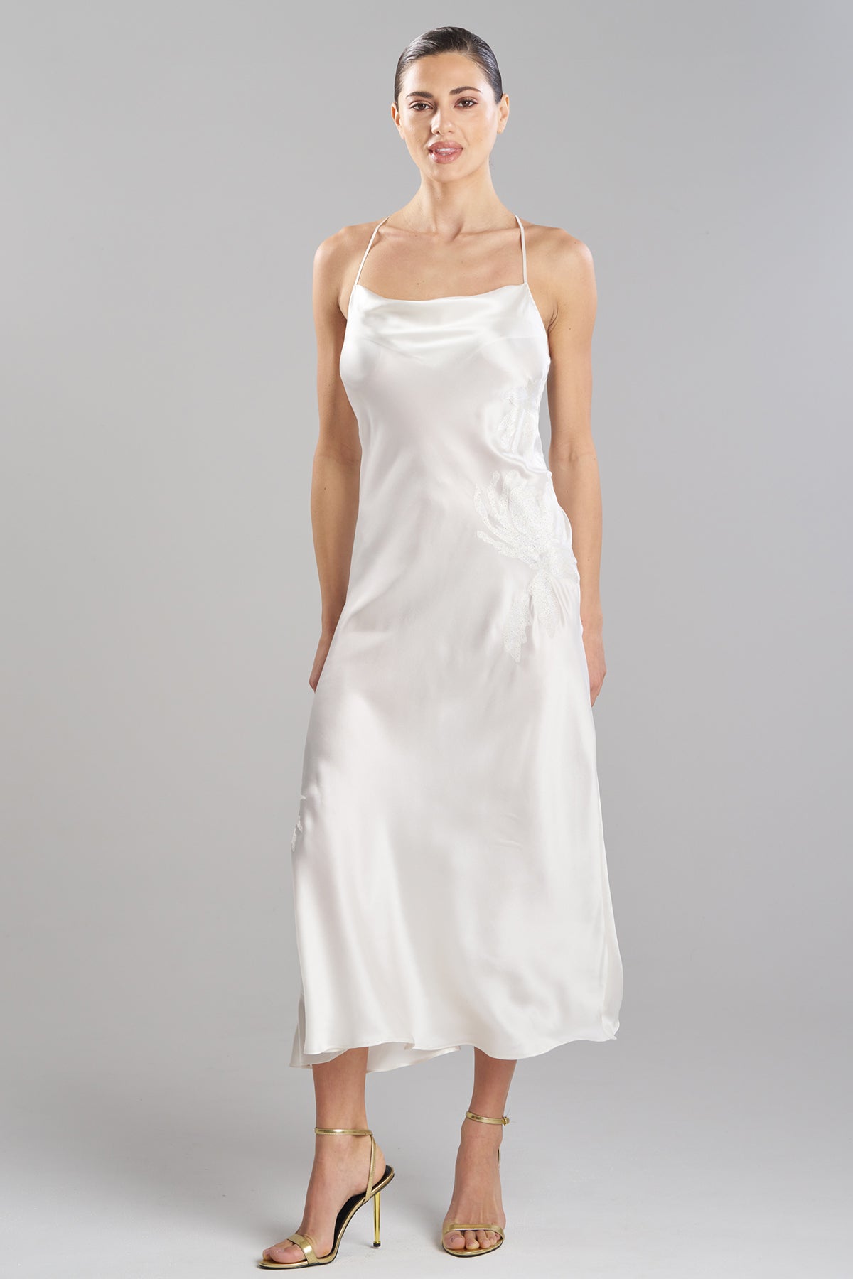 Natori Bridal's Dream Embroidered Silk Slip Dress