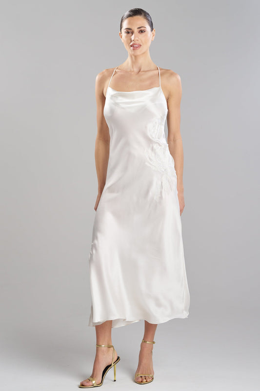 Natori Bridal's Dream Embroidered Silk Slip Dress