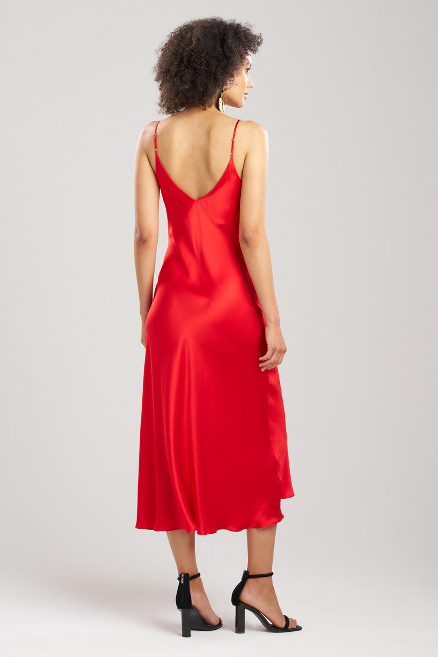 Natori Buy Key Essentials Silk Gown in Scarlet Online
