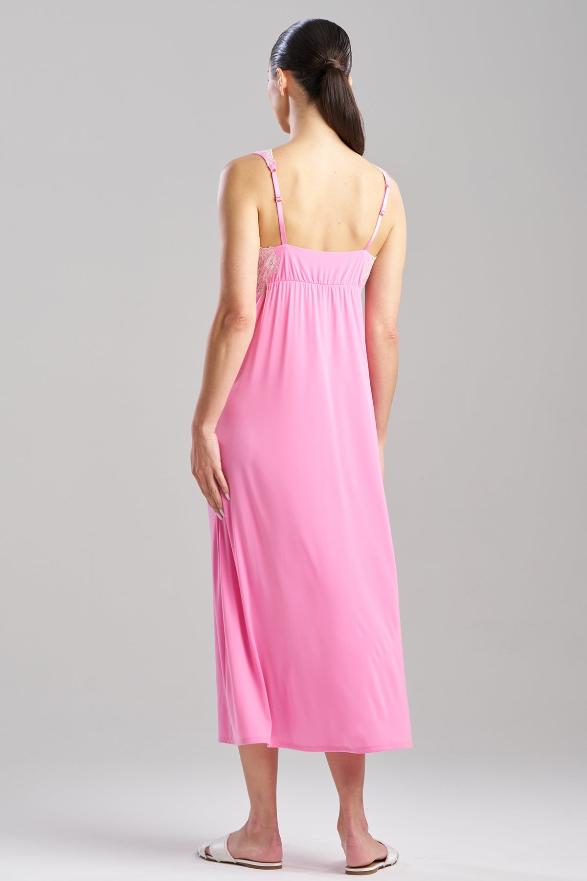 Natori Enchant Lace Applique V-Neck Slip Dress