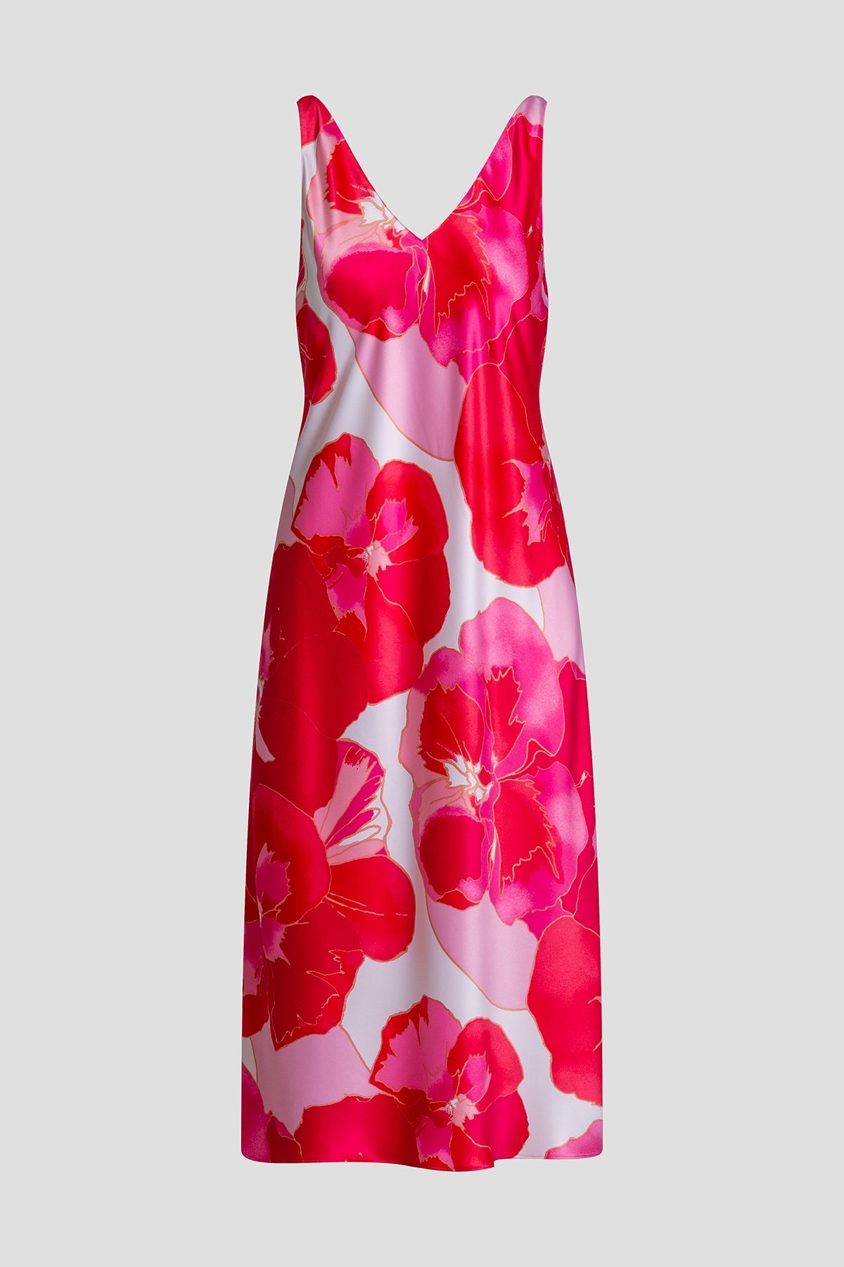 Natori Floria Printed Satin Slip Dress