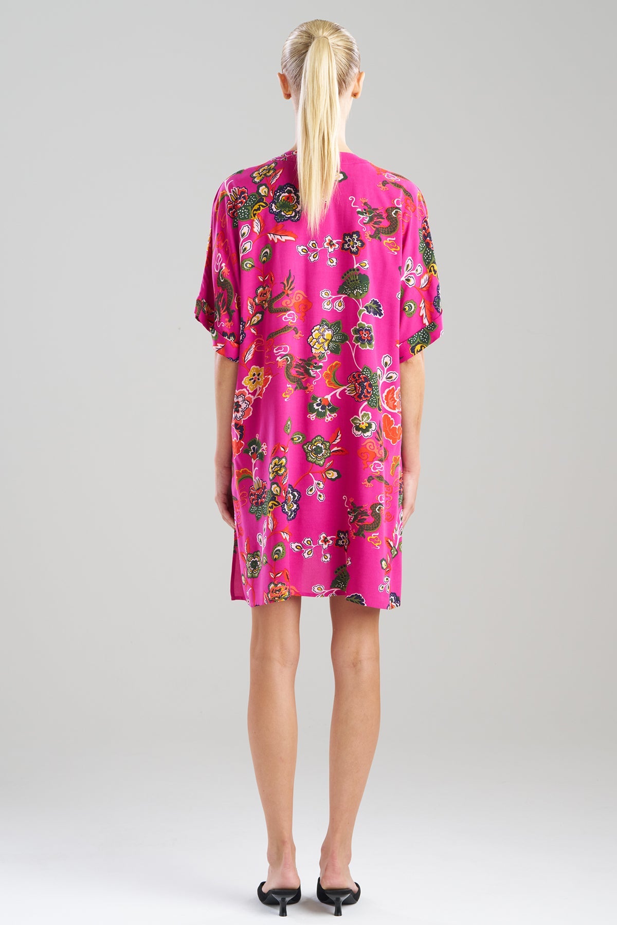Natori Fleur Dragon Printed Challis Sleepshirt