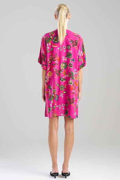Natori Fleur Dragon Printed Challis Sleepshirt