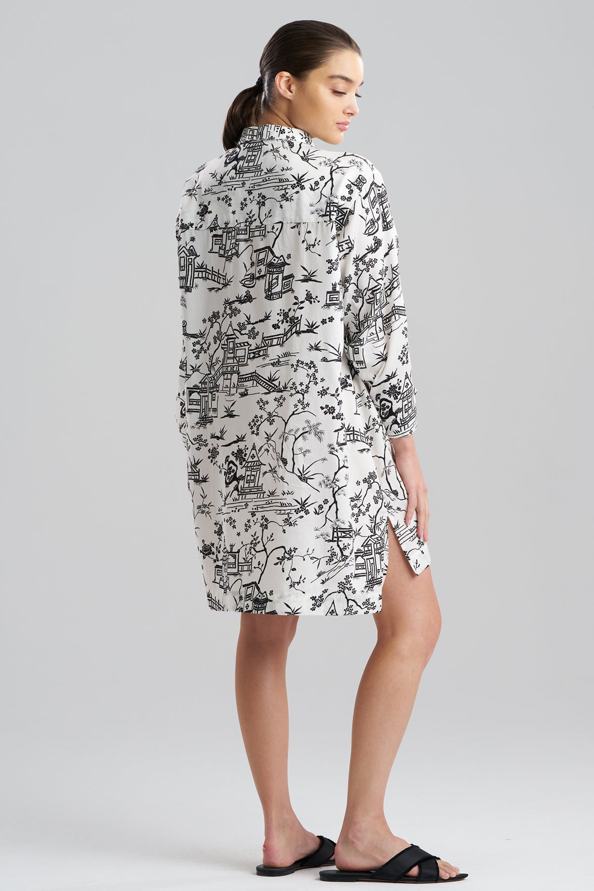 Natori Toile Cotton Sateen Sleepshirt