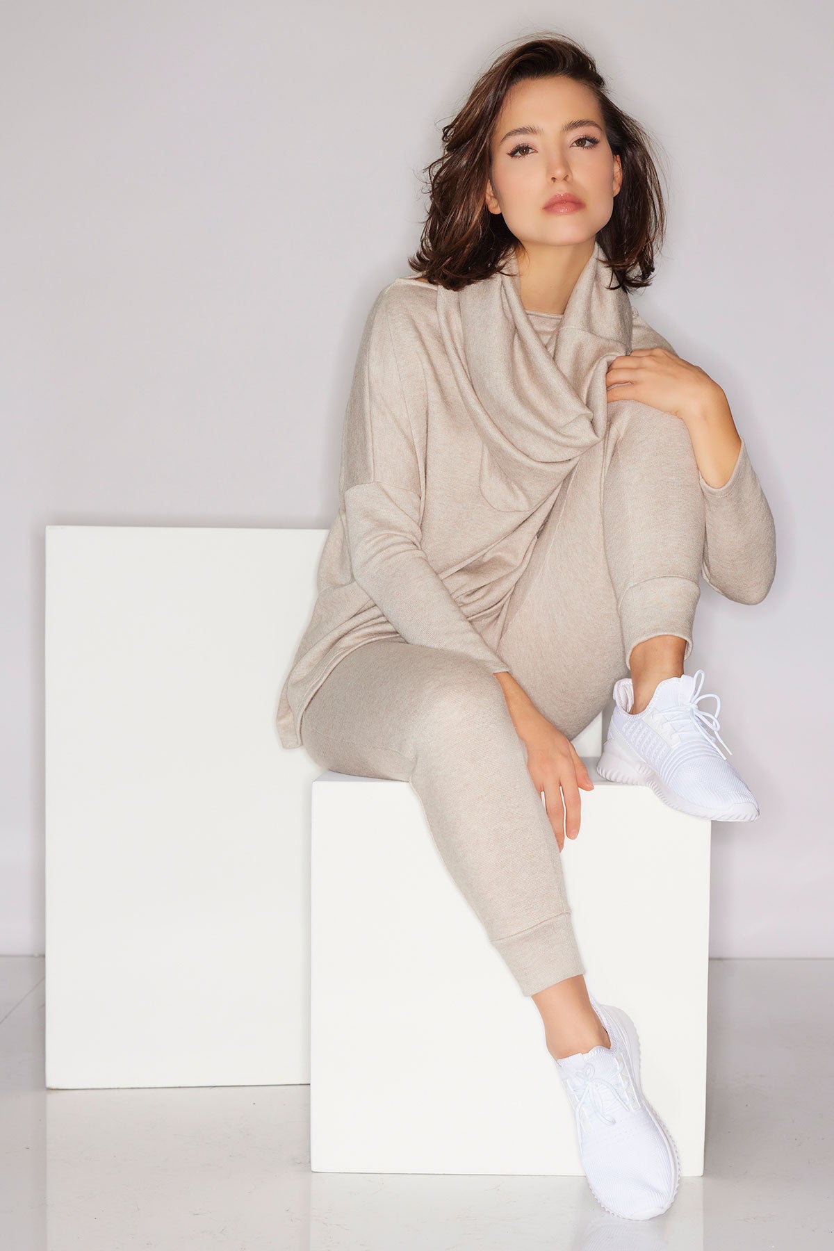 Natori Himalaya Sweater Knit Wedge Top