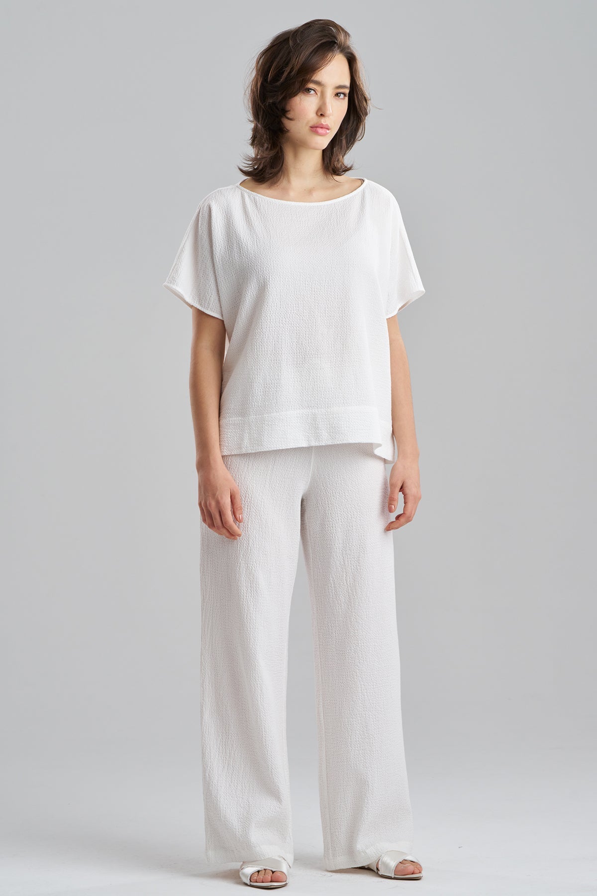 Natori Onsen Cotton Wedge Top