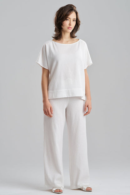 Natori Onsen Cotton Wedge Top