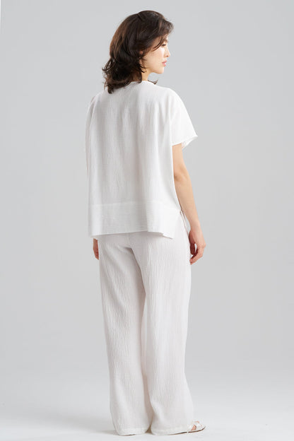 Natori Onsen Cotton Wedge Top