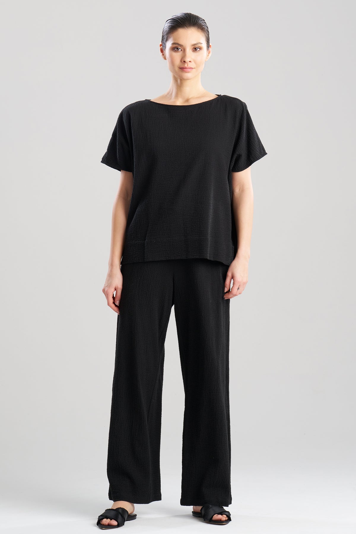 Natori Onsen Cotton Wedge Top