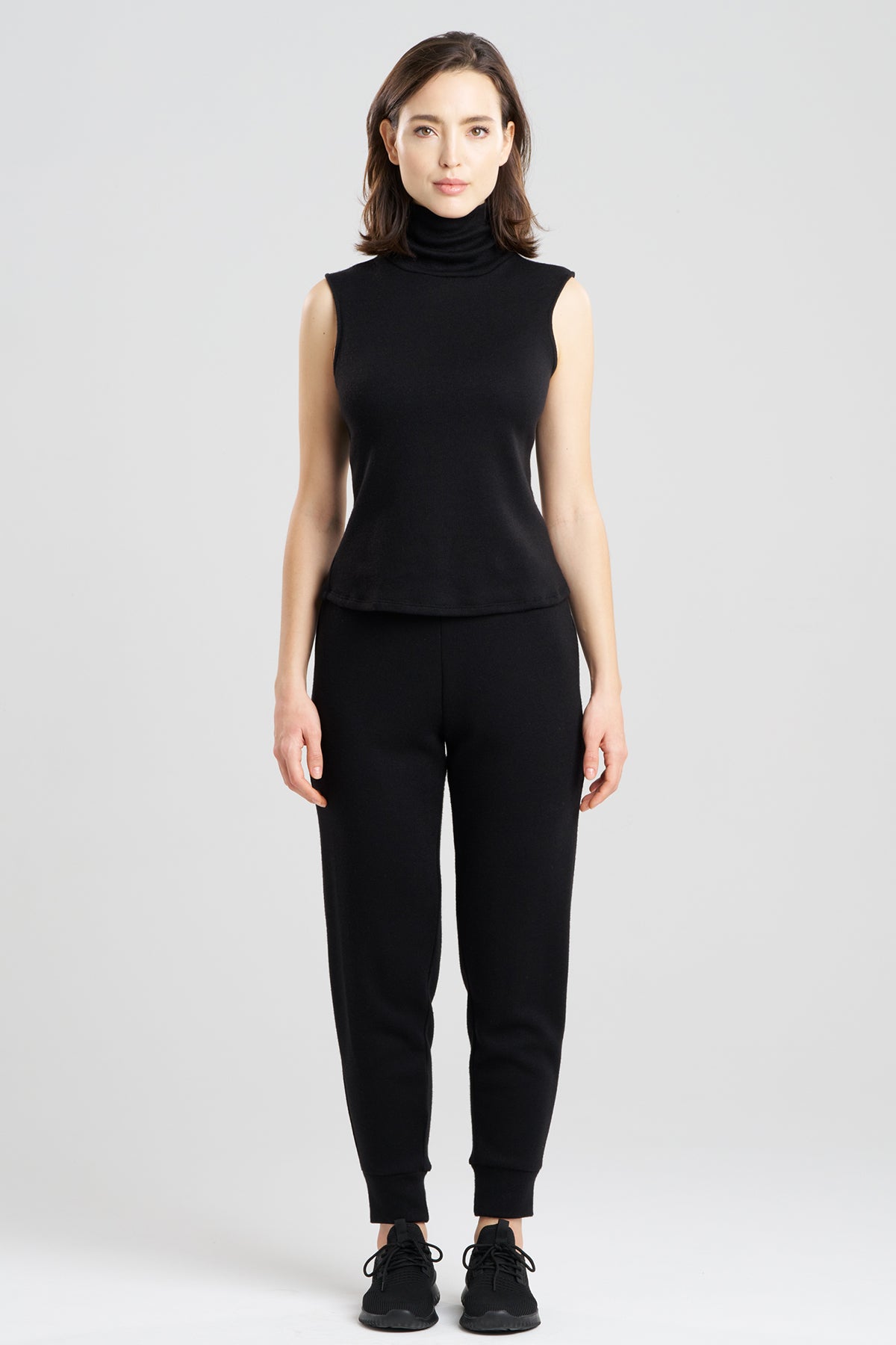 Natori Himalaya Sweater Knit Mock Neck Top