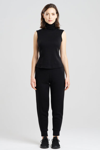 Natori Himalaya Sweater Knit Mock Neck Top