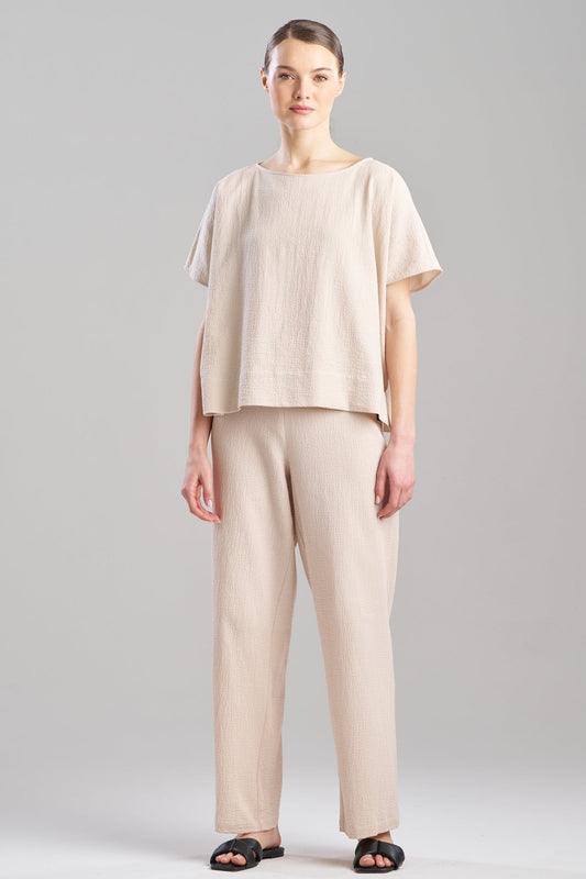 Natori Onsen Cotton Wedge Top