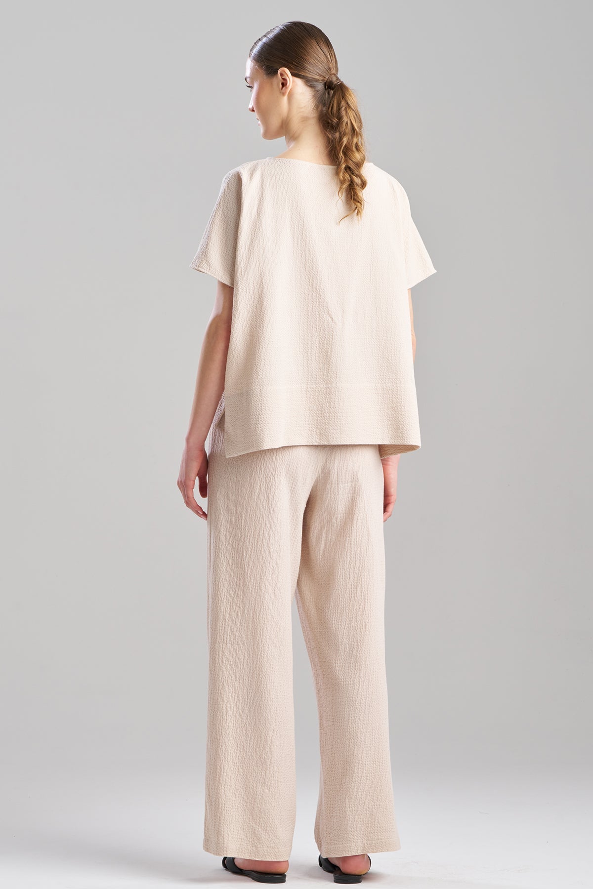 Natori Onsen Cotton Wedge Top