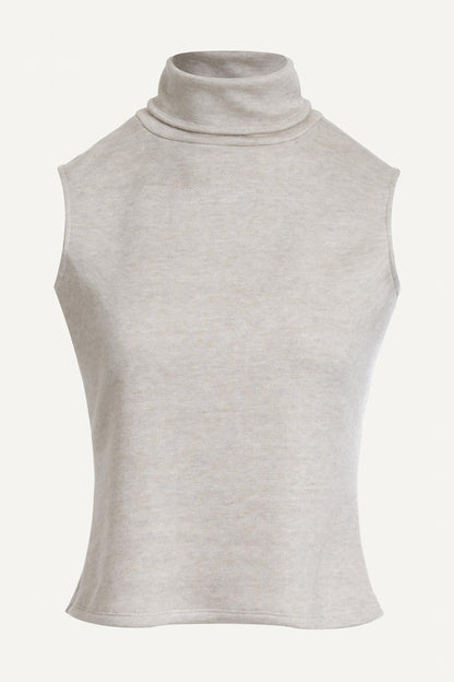 Natori Himalaya Sweater Knit Mock Neck Top