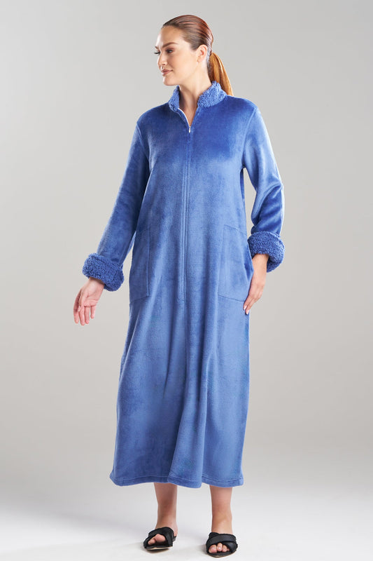 Natori Plush Sherpa Zip Lounger