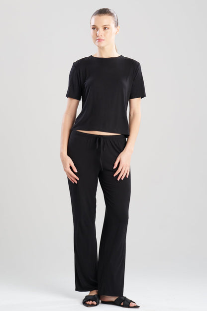 Natori Feathers Essentials Lenzing™ Ecovero™ Viscose Crew Neck PJ