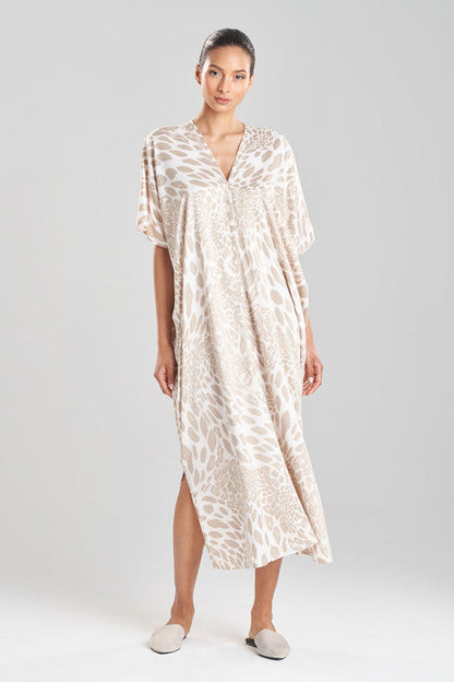 Natori Buy Luxe Leopard Caftan in Sand Taupe Online