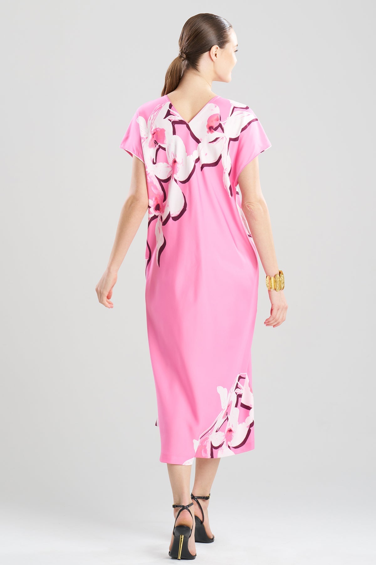Natori Orchida Short Sleeve Caftan