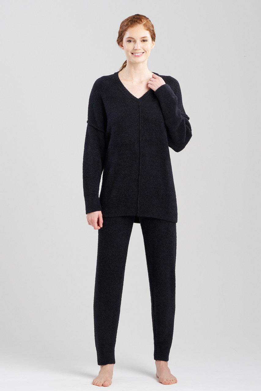 Natori Buy Luna Mellow V-Neck Top in Black Online