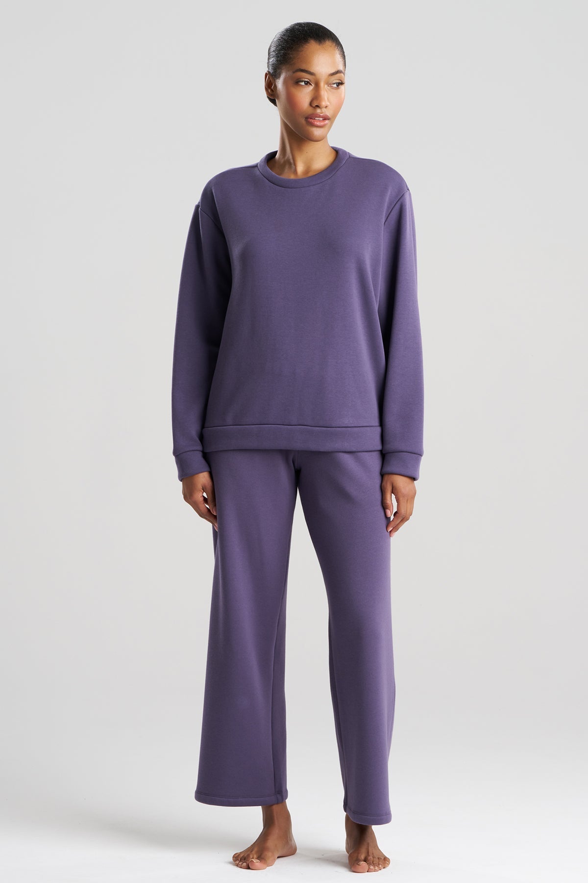Natori Nova Cozy Brushed Knit Everywhere Crew Neck Top