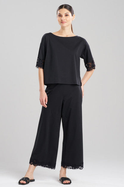Natori Buy Bliss Harmony Lace Applique T-Shirt in Black Online