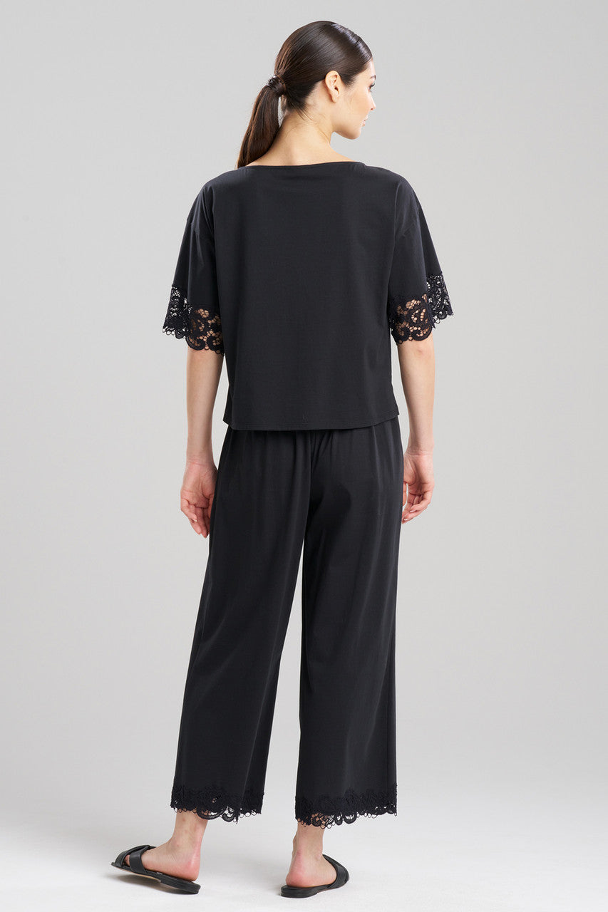 Natori Buy Bliss Harmony Lace Applique T-Shirt in Black Online