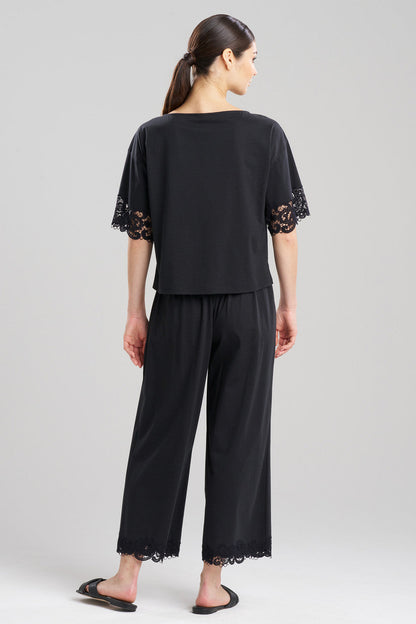 Natori Buy Bliss Harmony Lace Applique T-Shirt in Black Online