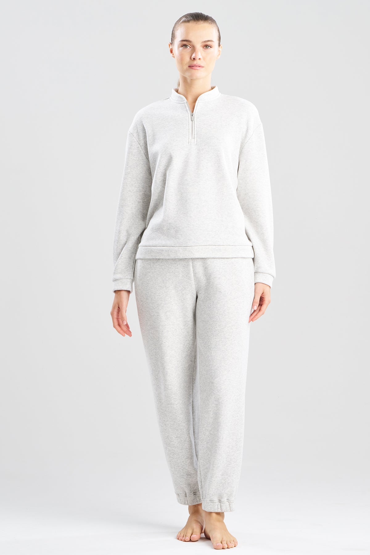 Natori Nova Cozy Brushed Knit Everywhere Zip Up Top