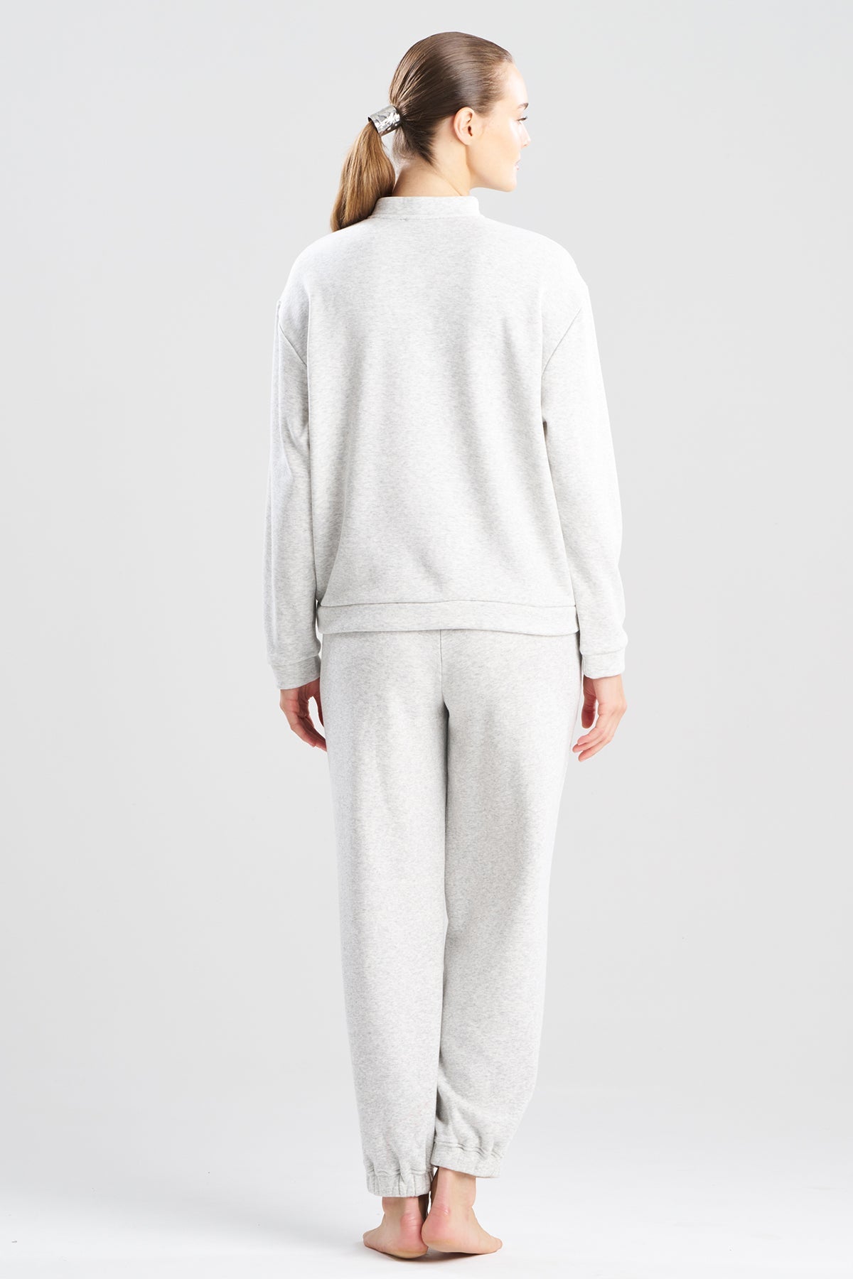 Natori Nova Cozy Brushed Knit Everywhere Zip Up Top