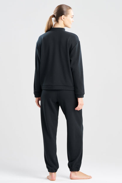 Natori Nova Cozy Brushed Knit Everywhere Zip Up Top