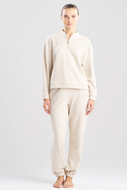 Natori Nova Cozy Brushed Knit Everywhere Zip Up Top