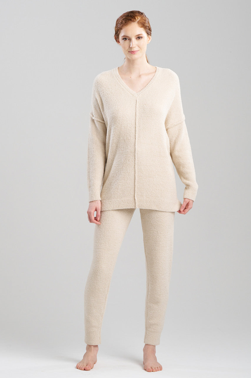 Natori Buy Luna Mellow V-Neck Top in Cream Online