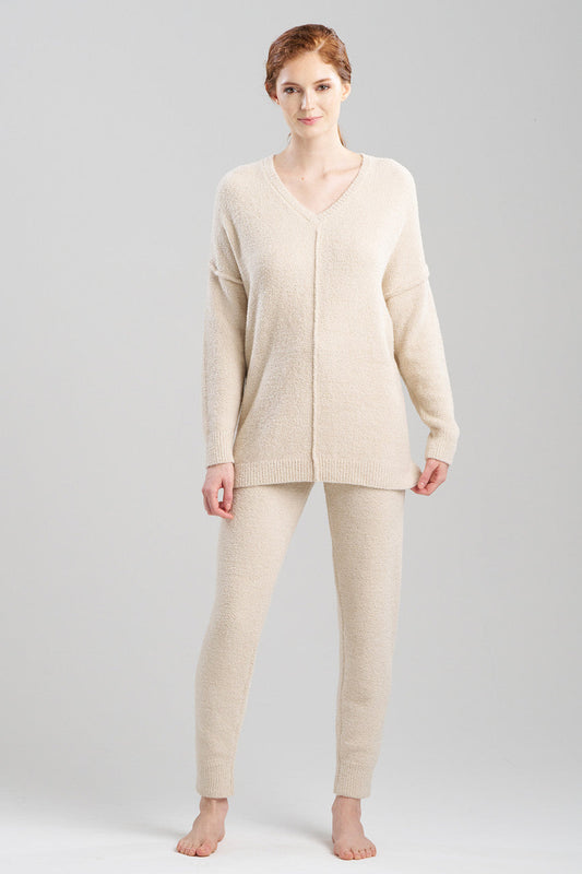 Natori Buy Luna Mellow V-Neck Top in Cream Online