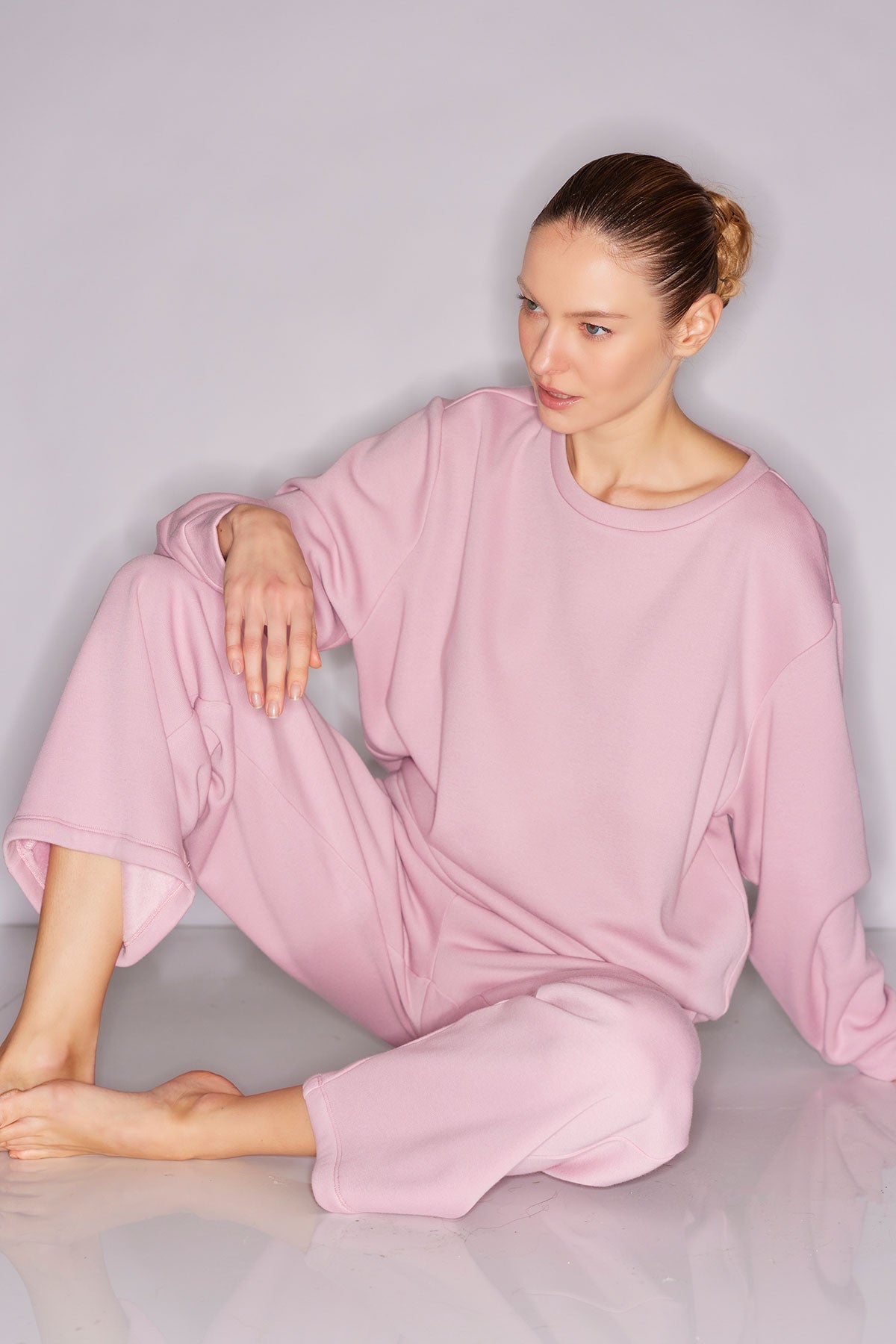 Natori Nova Cozy Brushed Knit Everywhere Crew Neck Top
