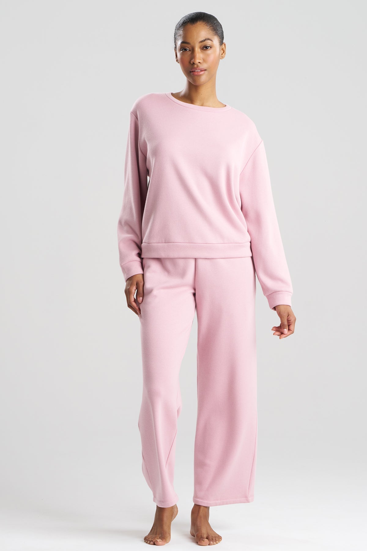 Natori Nova Cozy Brushed Knit Everywhere Crew Neck Top