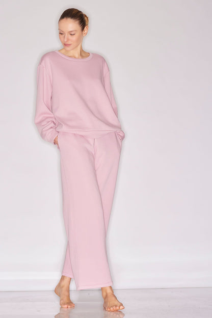 Natori Nova Cozy Brushed Knit Everywhere Crew Neck Top