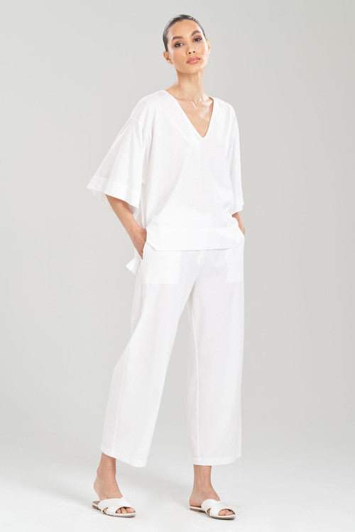 Natori Buy Bliss Essentials V-Neck Top in White Online