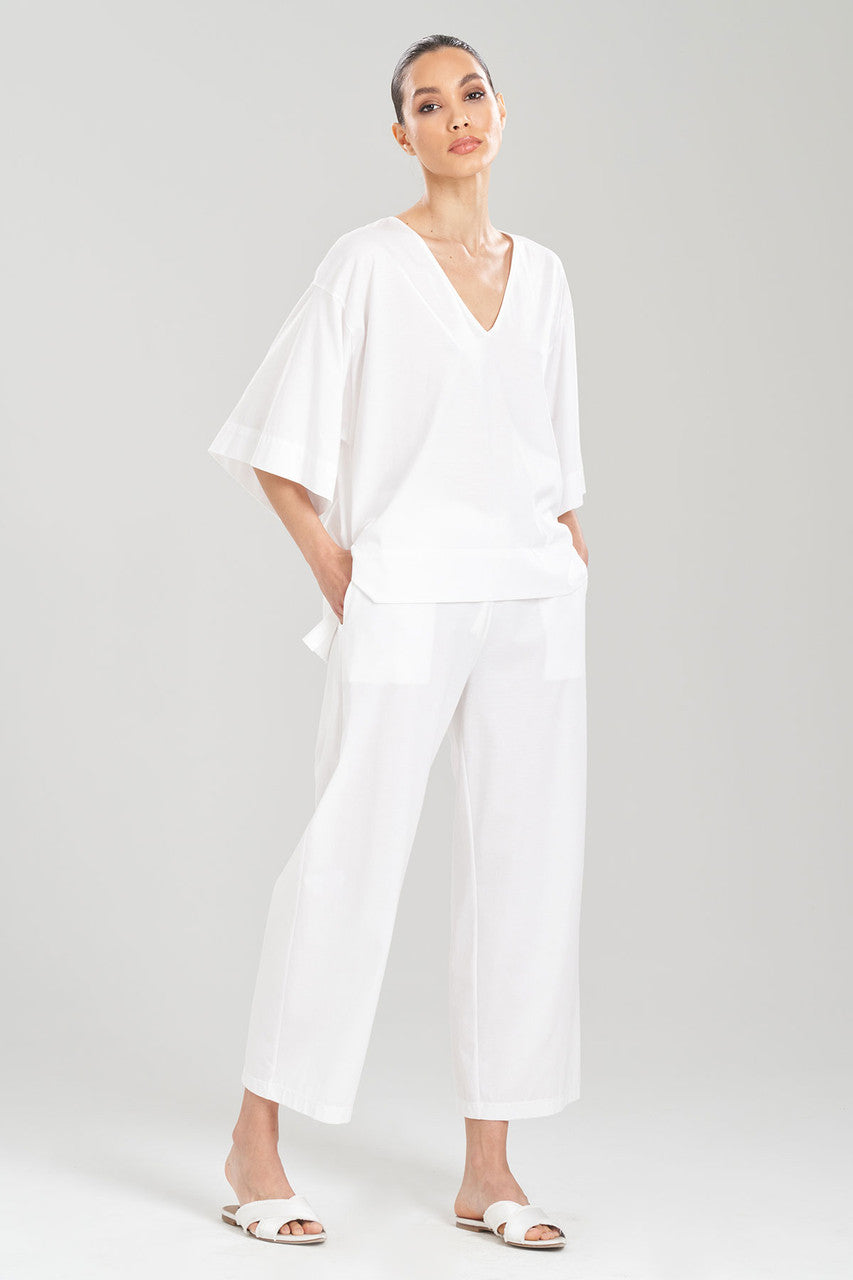 Natori Buy Bliss Essentials V-Neck Top in White Online