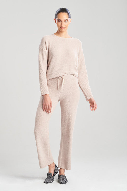 Natori Buy Aura Solid Chenille Straight Leg Pants in Mink Online