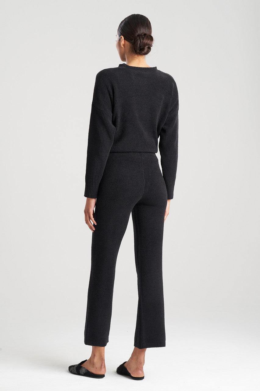 Natori Buy Aura Solid Chenille Straight Leg Pants in Black Online