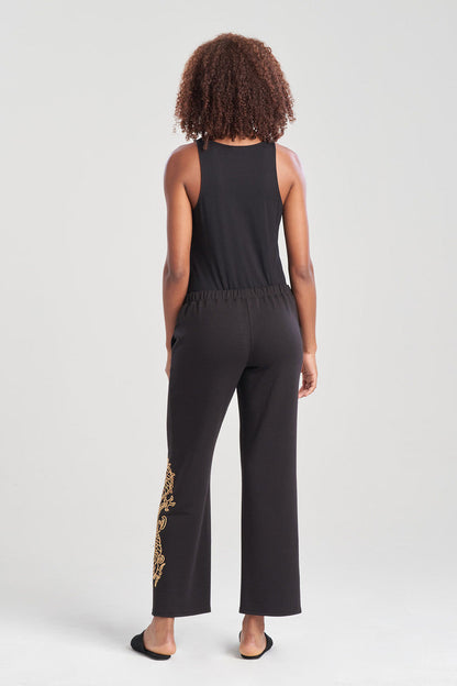 Natori Buy Cocoon Embroidered Dragon Straight Leg Pants in Black Online