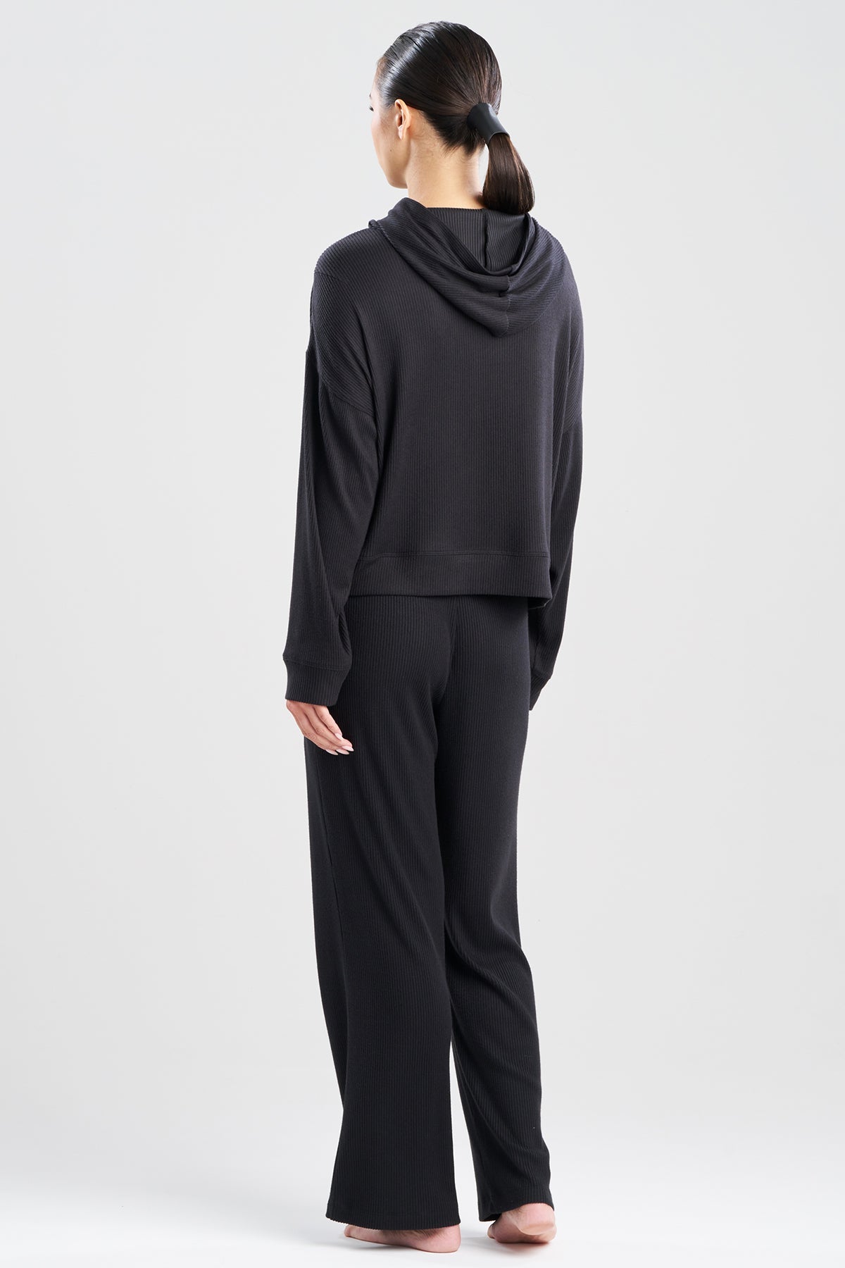 Natori Eden Allover Rib Knit Everywhere Hoodie