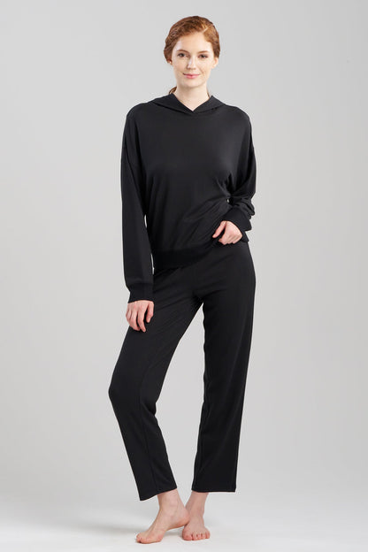 Natori Buy Eden Rib Knit Everywhere Hoodie in Black Online