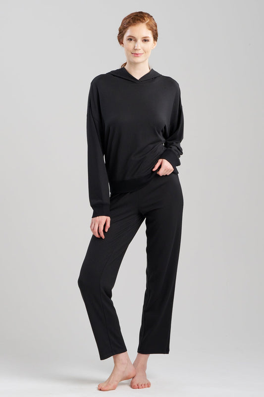 Natori Buy Eden Rib Knit Everywhere Hoodie in Black Online