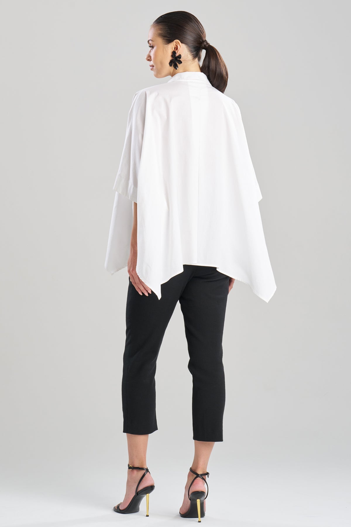 Natori Cotton Poplin Oversized Caftan Shirt